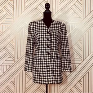 Jones New York Houndstooth Blazer Jacket